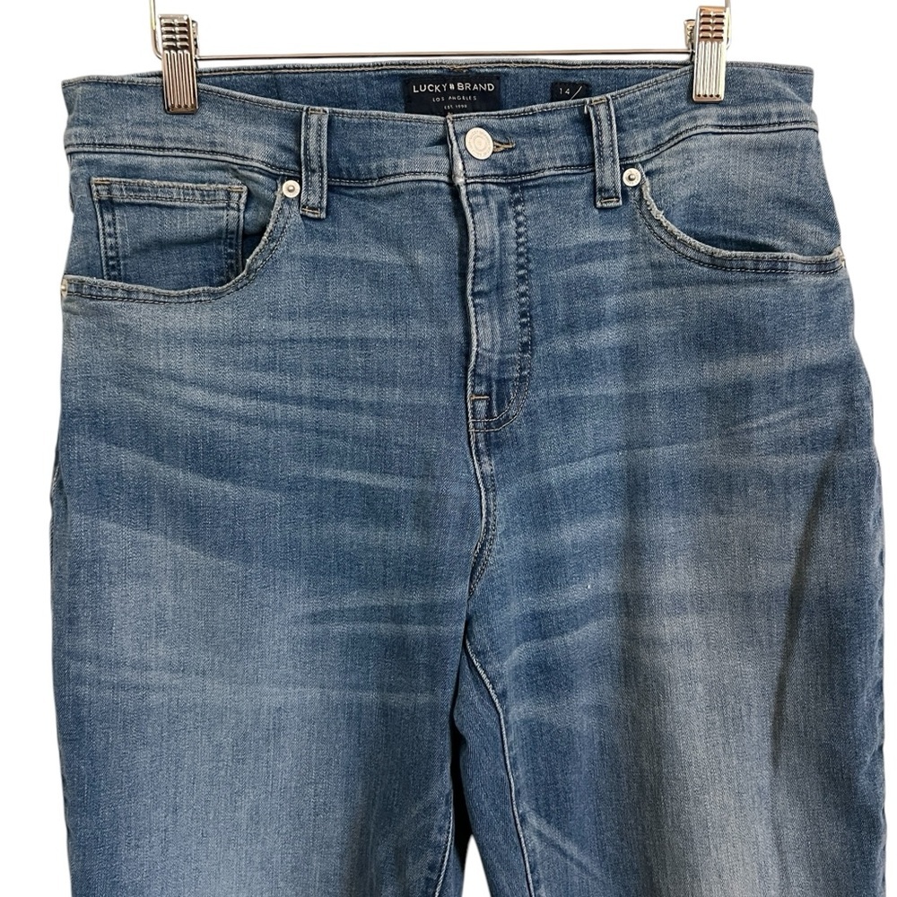 Lucky Brand Mid Rise Ava Crop Mini Boot Jeans Women’s Size 14 - Picture 2 of 14